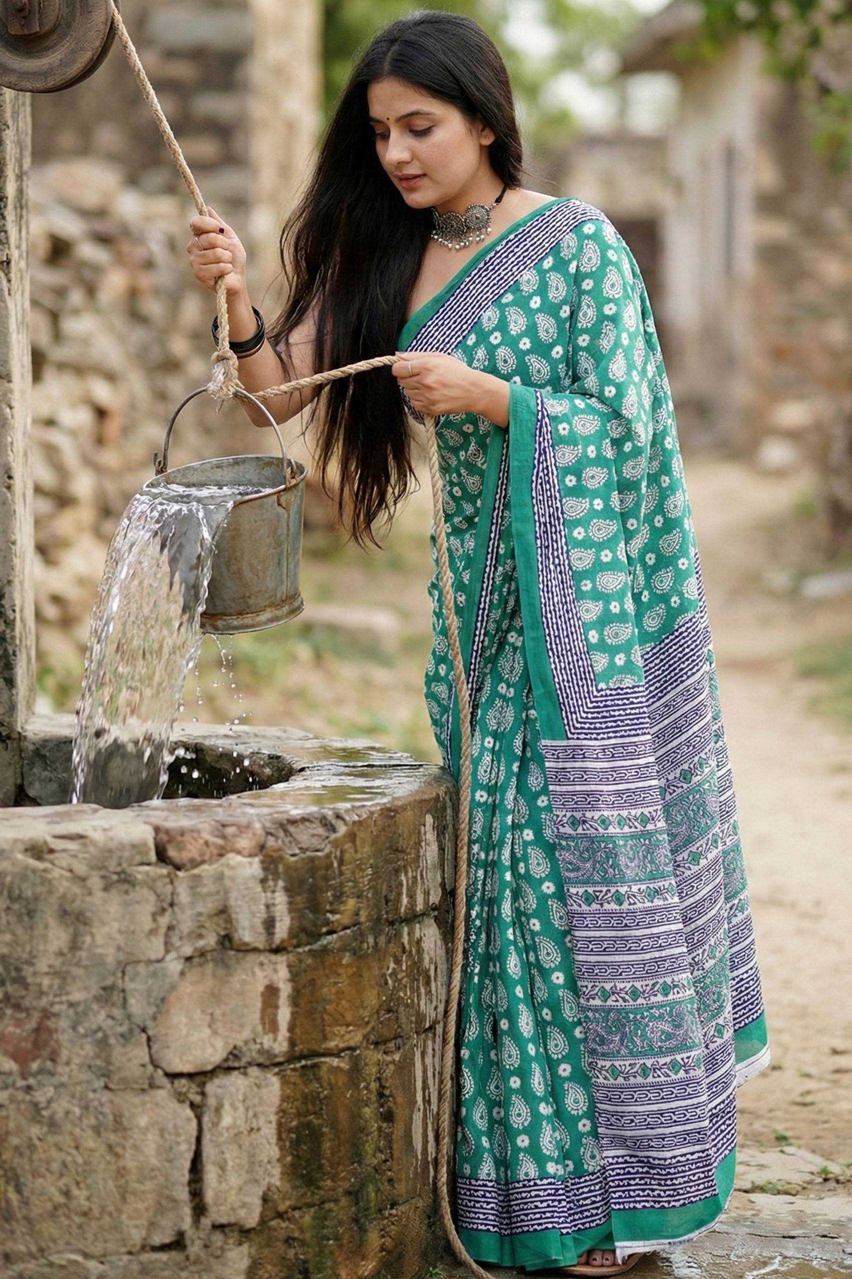 Ynf Cotton RIN229 78-MISS JULIYANA 3 Sarees Wholesale Block Print Sarees Festive Sarees Mulmul Cotton Sarees Manufacturer- Kapda Export