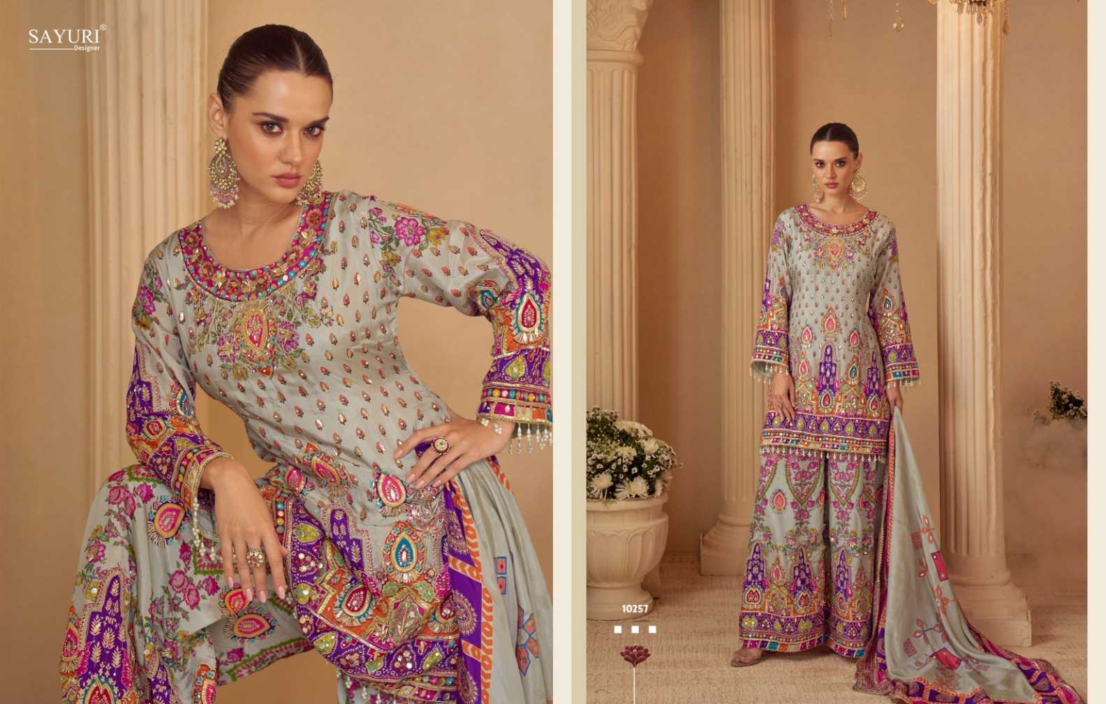 Ynf Crepe Silk KESH709 SAYURI SARTHI 10255 Kurti Wholesale Festive Kurtis Ethnic Kurtis Long Kurtis Manufacturer- Kapda Export