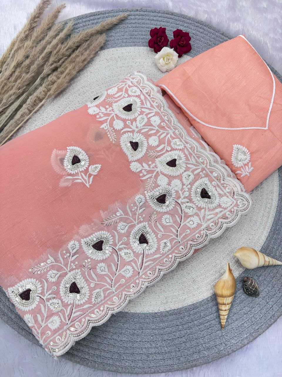 Ynf Crunchi RIN230 655 Sarees Wholesale Chiffon Sarees Pink Sarees Green Sarees Manufacturer- Kapda Export