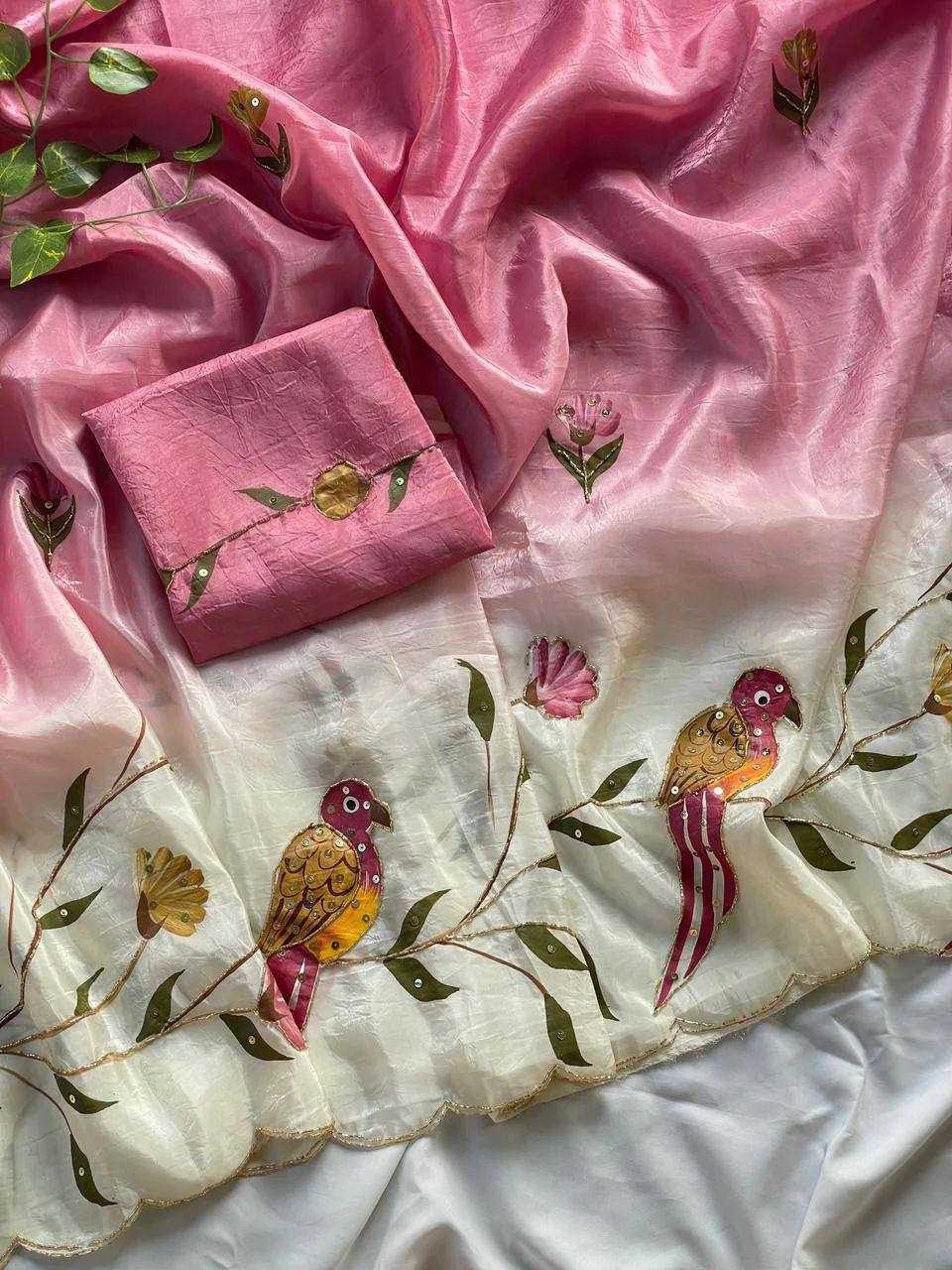 Ynf Crush Silk KESH509 gold crush Sarees Wholesale Printed Sarees Hand Work Sarees Golden Sarees Manufacturer- Kapda Export