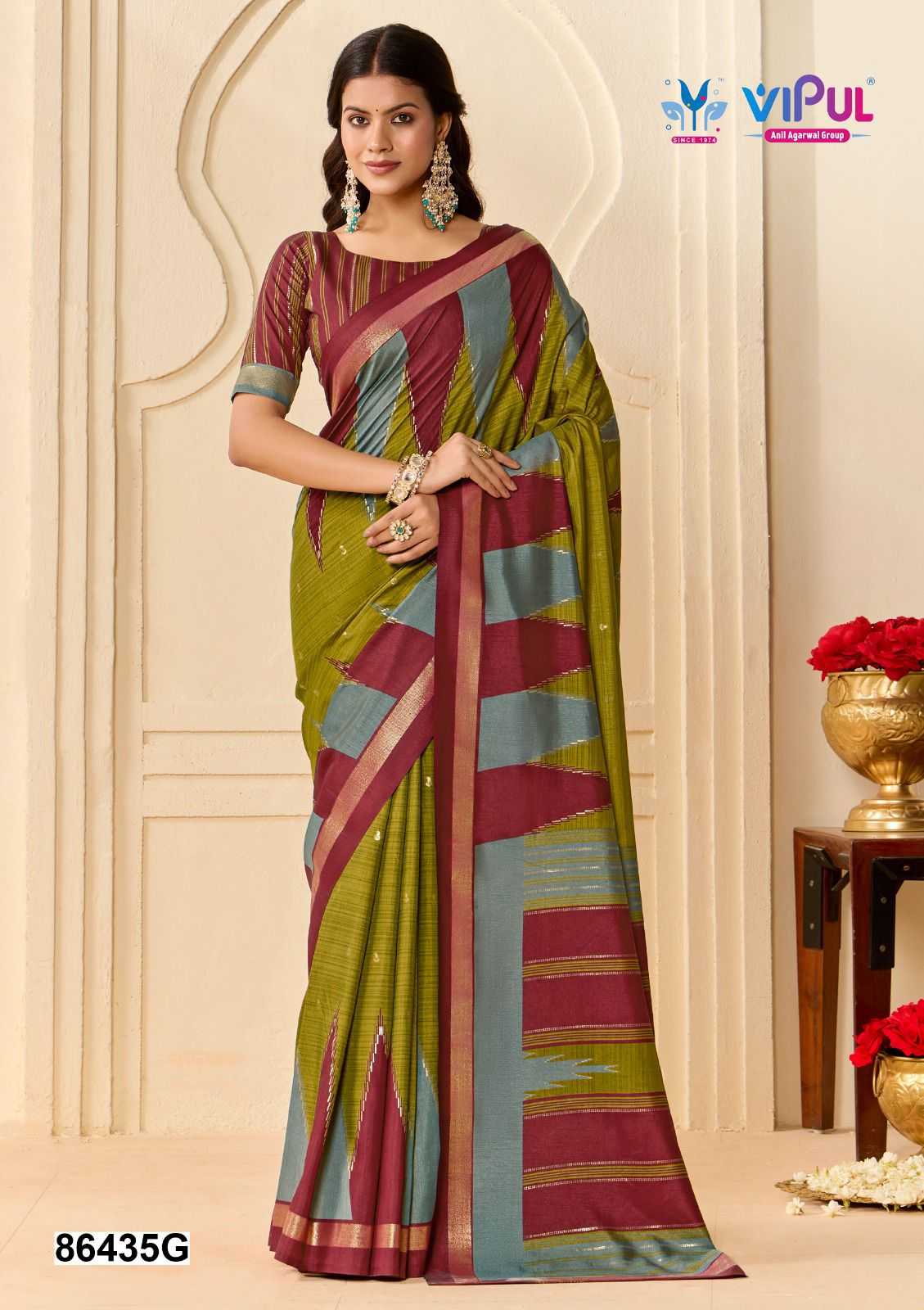 Ynf Dola Silk KESH695 Vipul Mulbagal Sarees Silk Sarees Wholesale Fancy Sarees Dola Silk Sarees Ikat Sarees Manufacturer- Kapda Export