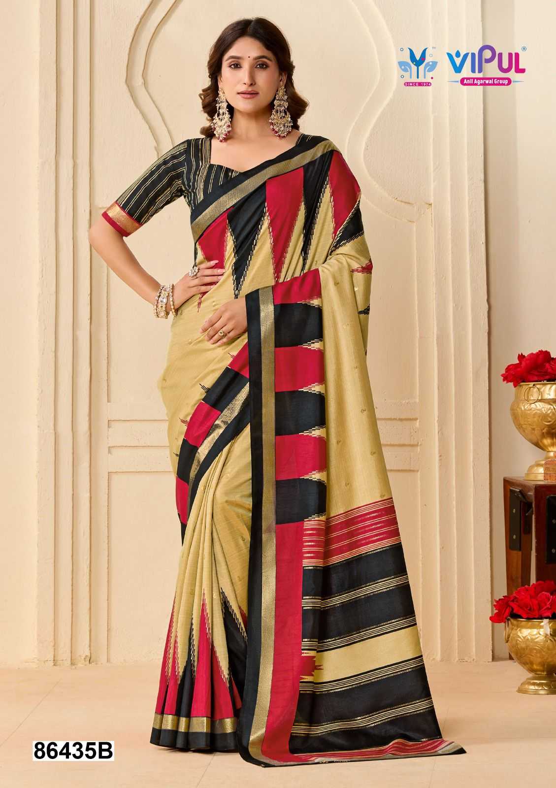 Ynf Dola Silk KESH695 Vipul Mulbagal Sarees Silk Sarees Wholesale Fancy Sarees Dola Silk Sarees Ikat Sarees Manufacturer- Kapda Export