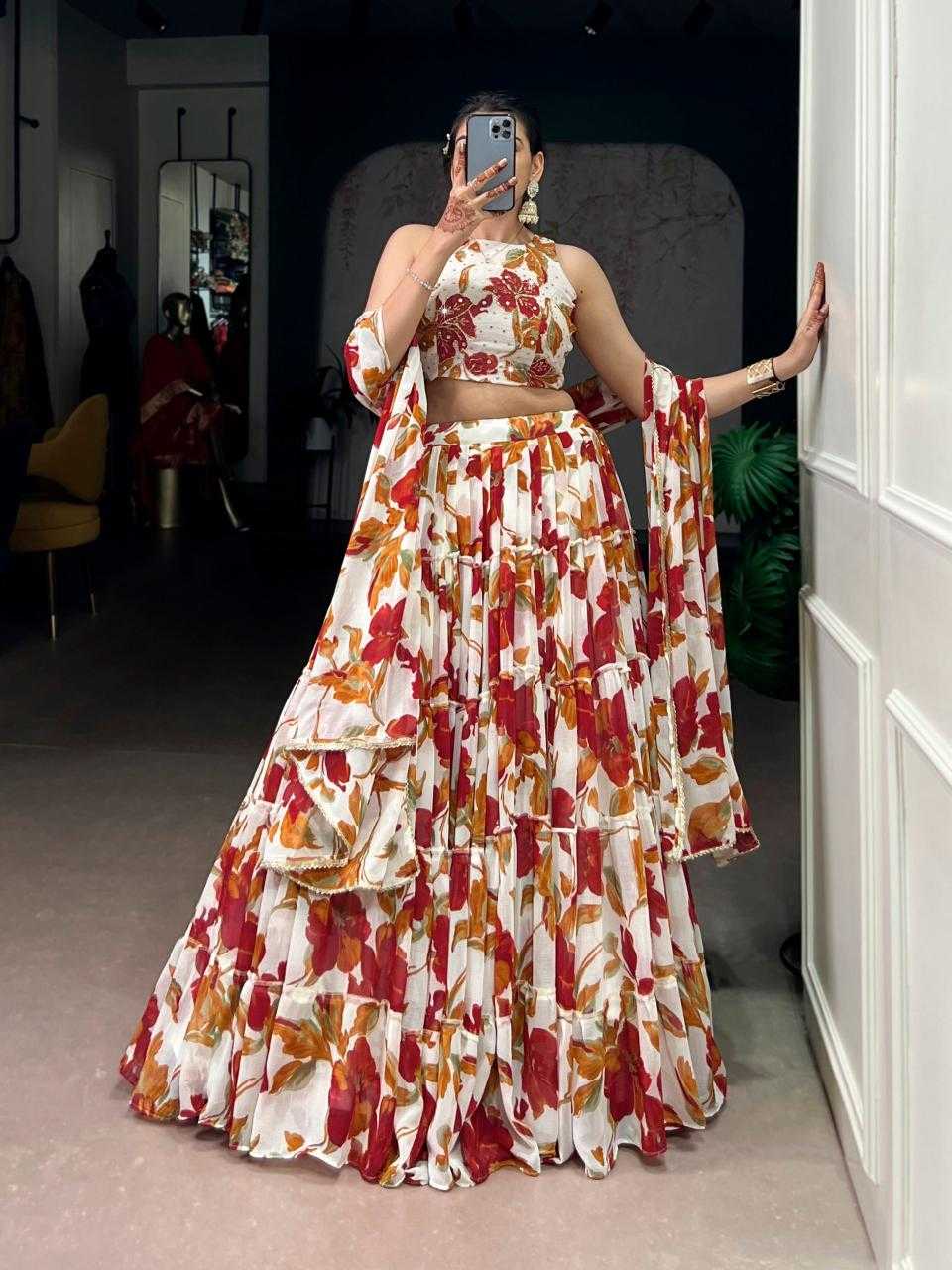 Ynf Fancy KESH134 1145 Lehengas Wholesale Fancy Lehenga Designer Lehenga Choli Floral Lehenga Manufacturer- Kapda Export