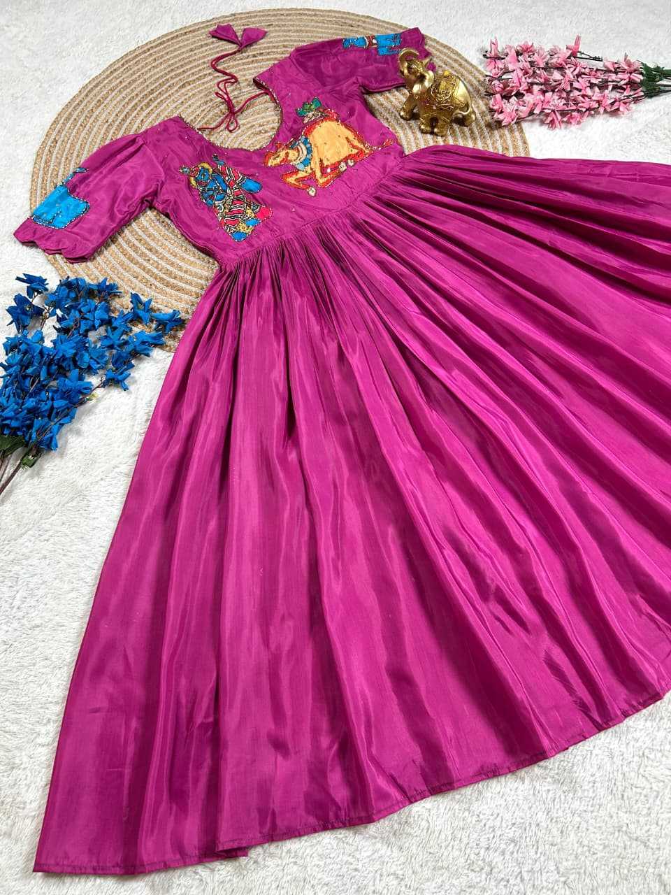 Ynf Fancy KESH505 Krishana Gowns Festive Collections Wholesale Fancy Gowns Anarkali Gown Pongal Collections Manufacturer- Kapda Export