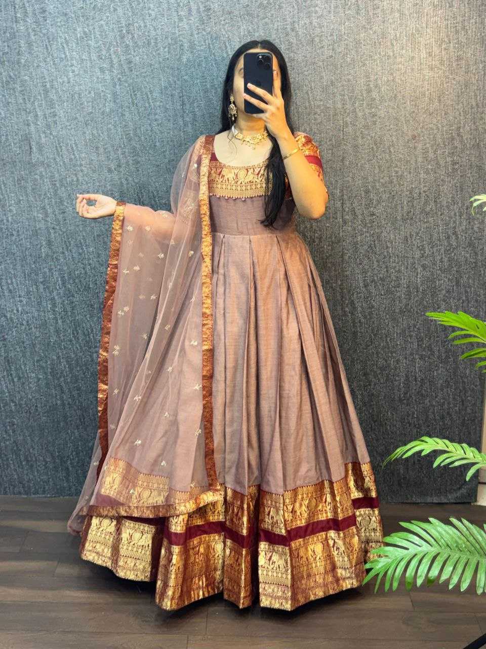 Ynf Fancy RIN102 THALAPATHY Gowns Festive Collections Wholesale Fancy Gowns Anarkali Gown Pongal Collections Manufacturer- Kapda Export