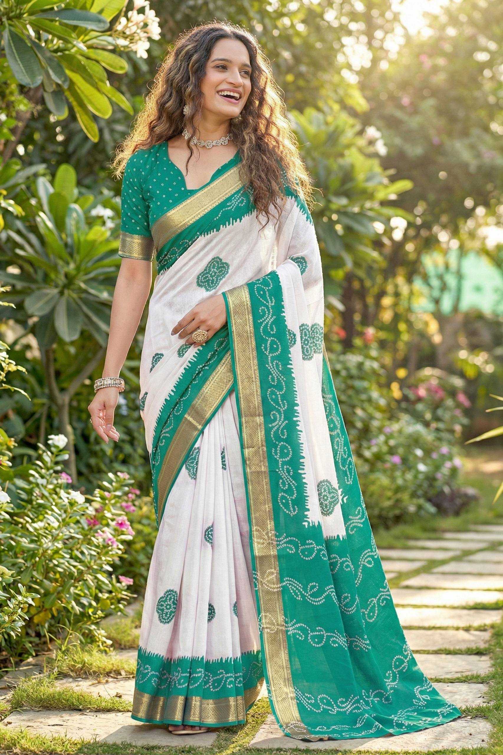 Ynf Fancy RIN229 94-BANDHNI Sarees Wholesale Party Wear Sarees Block Print Sarees Bandhani Sarees Manufacturer- Kapda Export