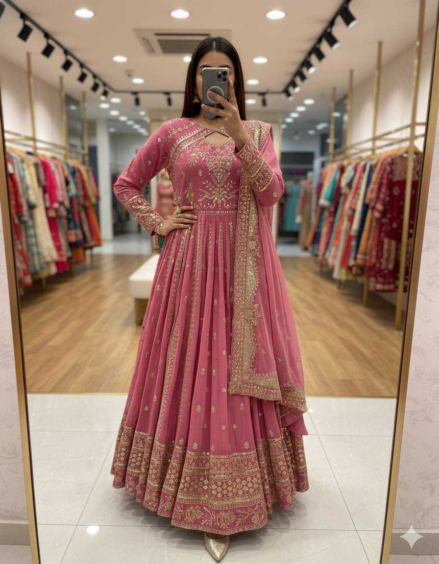 Ynf Faux Georgette KESH506 8028 Gowns Wholesale Wedding Gown Party Wear Gowns Reception Gowns Manufacturer- Kapda Export