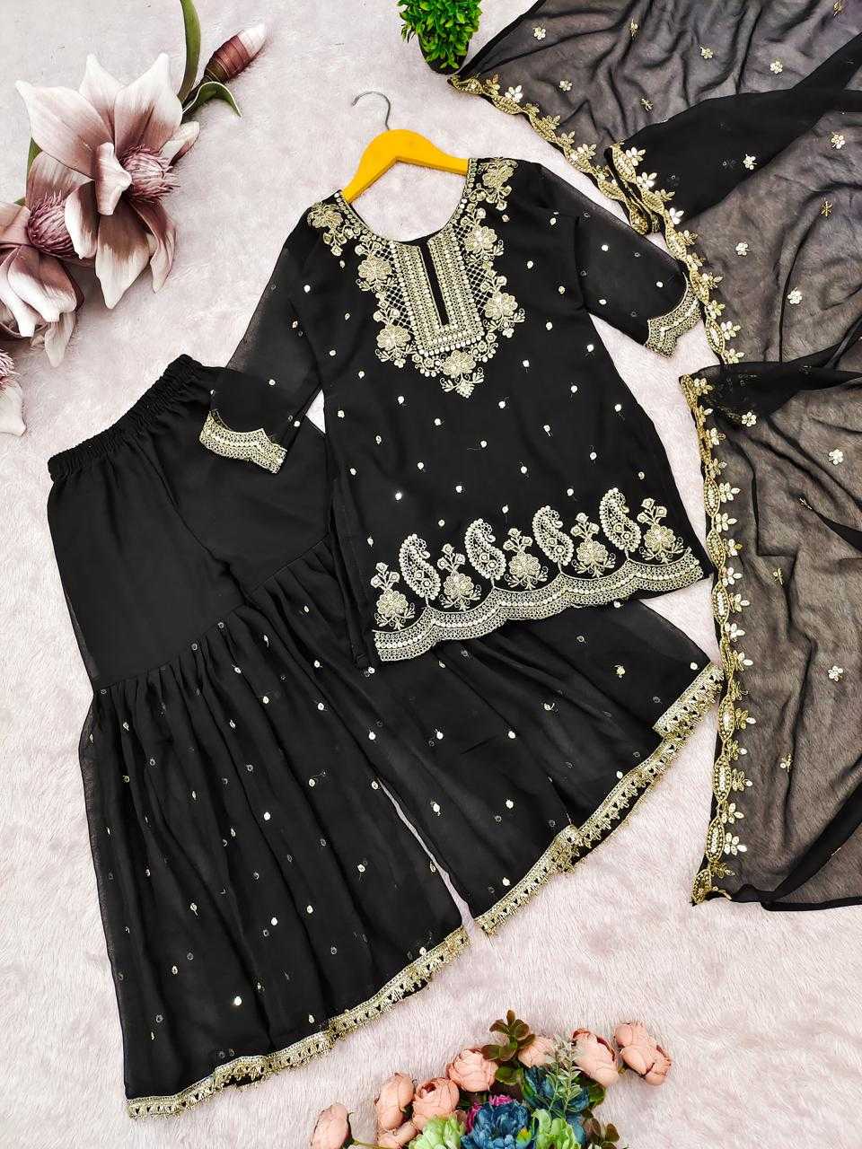 Ynf Faux Georgette RIN235 Siqwons Kids Wear Wholesale Kids Top & Pant Kids Ethnic Wear Kids Party Wear Ethnic Manufacturer- Kapda Export