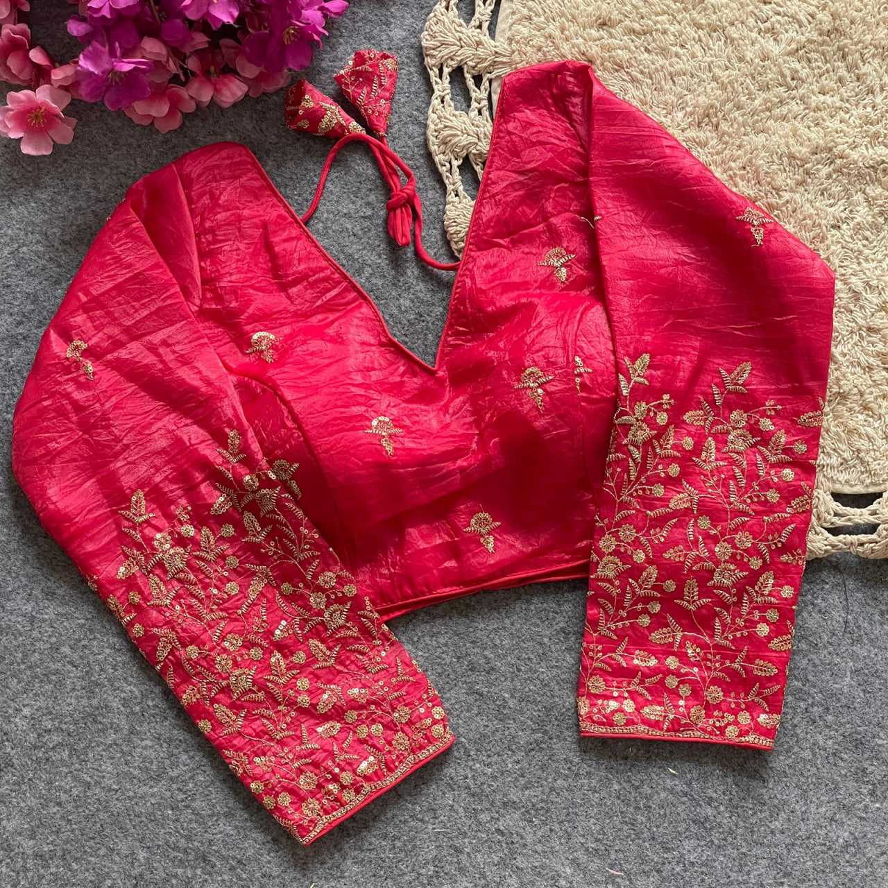 Ynf FENDY KESH426 PINKI-30 Readymade Blouses Festive Collections Wholesale Sequence Embroidery Blouse Party Wear Blouse Silk Blouse Manufacturer- Kapda Export