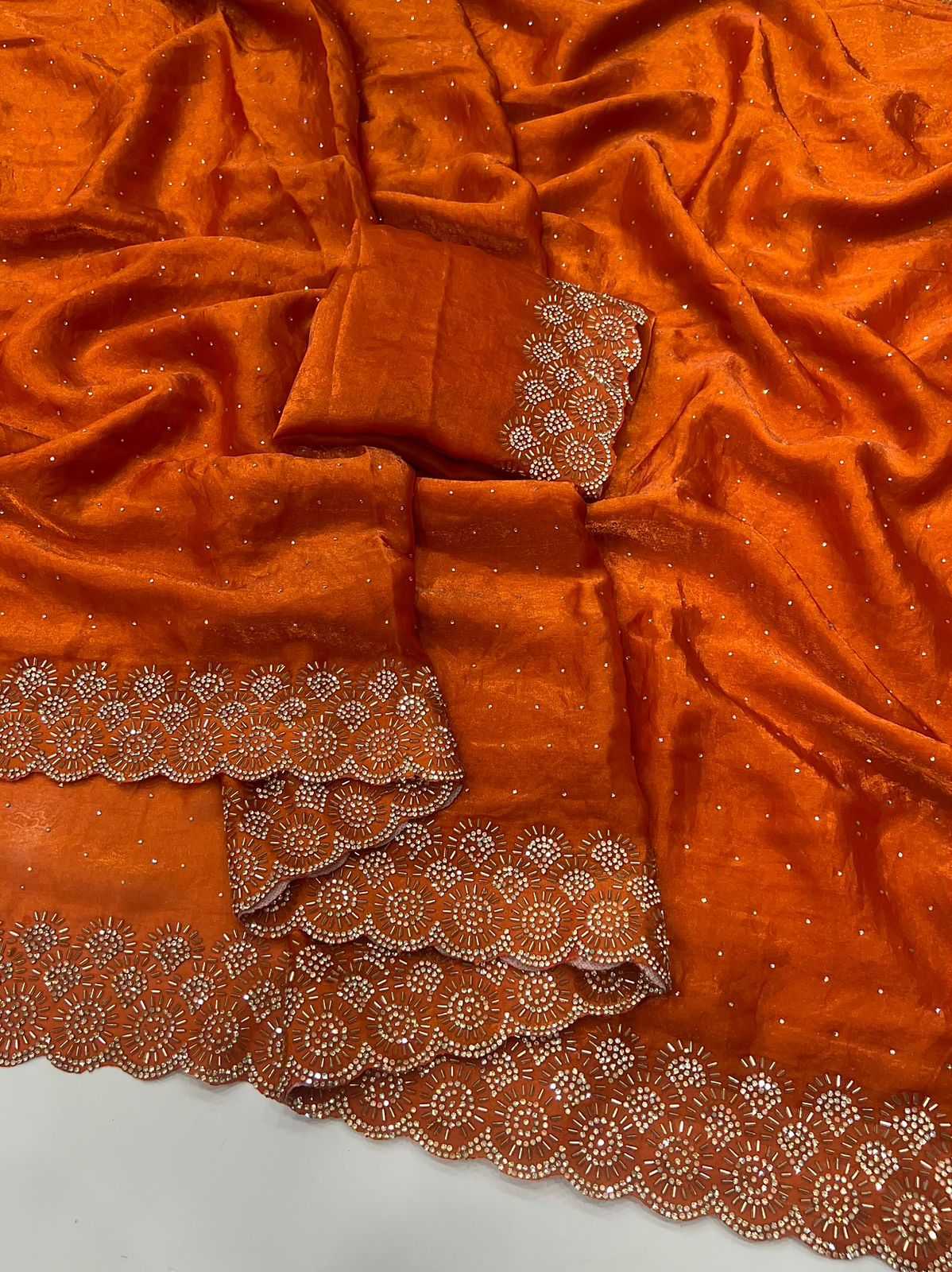 Ynf FENDY KESH547 SARAN Sarees Wholesale Embroidered Sarees Contemporary Sarees Satin Sarees Manufacturer- Kapda Export