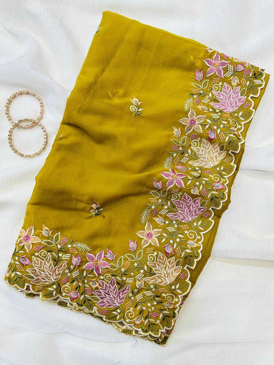 Ynf Georgette KESH488 Star georgette Sarees Wholesale Party Wear Sarees Embroidered Sarees Heavy Work Sarees Manufacturer- Kapda Export
