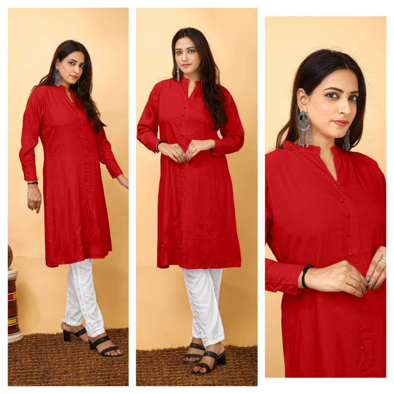 Ynf Heavy Rayon KESH528 Flair Kurti Kurti Wholesale Workwear Kurtis Long Kurtis Flared Kurtis Manufacturer- Kapda Export