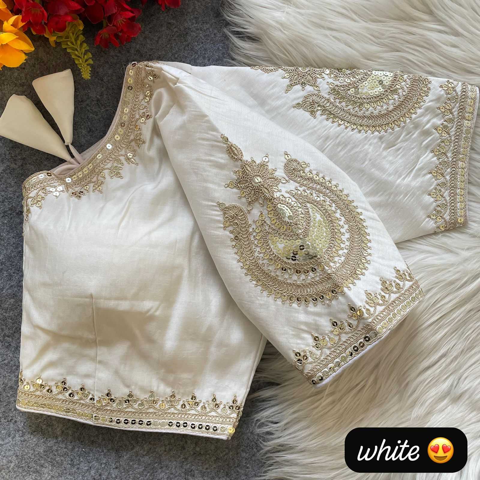 Ynf Heavy Roman Silk KESH426 sushi Readymade Blouses Festive Collections Wholesale Sequence Embroidery Blouse Designer Blouse Silk Blouse Manufacturer- Kapda Export