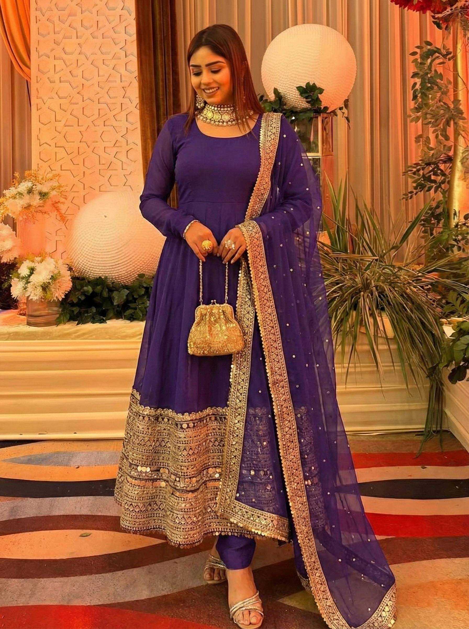 Ynf Heavy Roman Silk KESH499 3152 Gowns Wholesale Embroidery Gowns Wedding Gown Sequin Gowns Manufacturer- Kapda Export