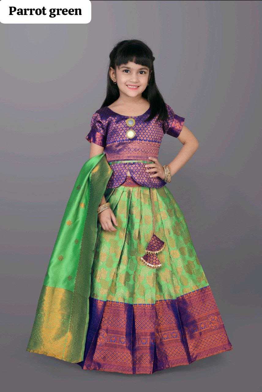 Ynf Jacquard KESH461 17 Kids Wear Wholesale Kids Designer Frock Kids Traditional Outfits Kids Lehenga Choli Manufacturer- Kapda Export