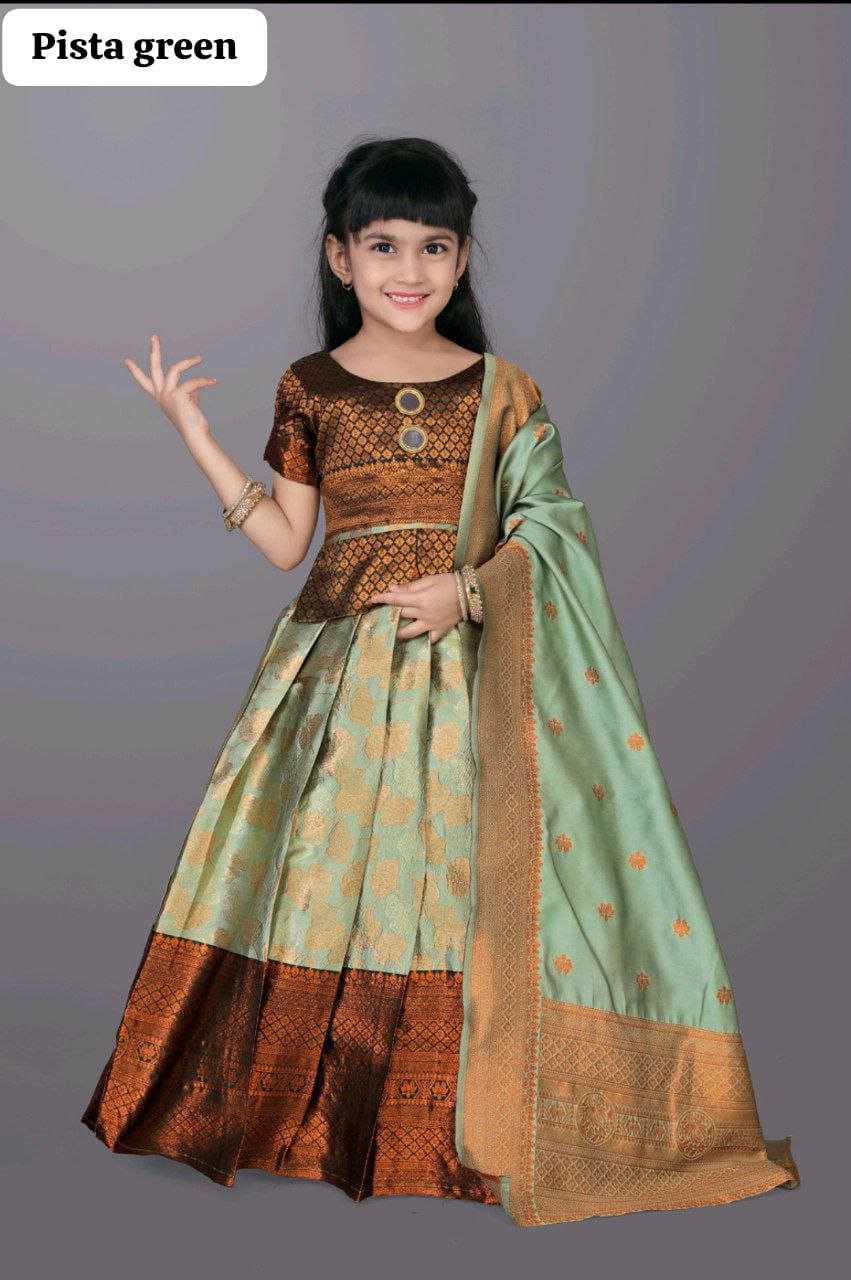 Ynf Jacquard KESH461 17 Kids Wear Wholesale Kids Designer Frock Kids Traditional Outfits Kids Lehenga Choli Manufacturer- Kapda Export