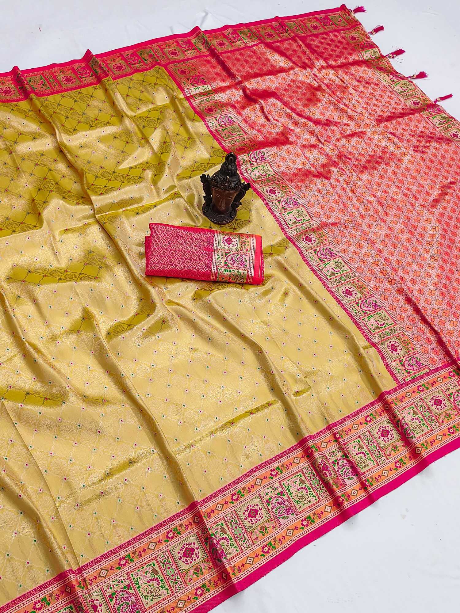 Ynf Kanjivaram Silk KESH634 KANJIVARAM TISSUE Silk Sarees Wholesale Kanjivaram Silk Sarees Designer Silk Sarees Embroidered Silk Sarees Manufacturer- Kapda Export