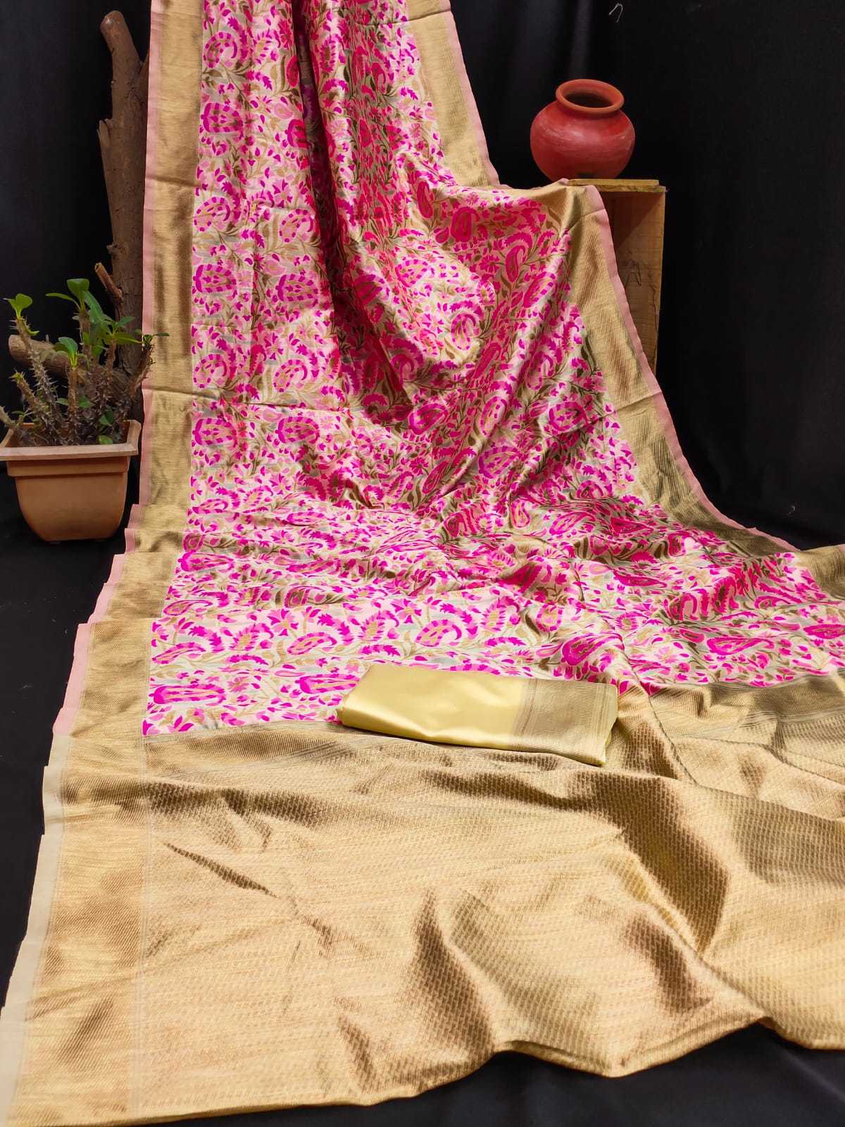Ynf Kanjivaram Silk KESH705 BAGAAN Silk Sarees Festive Collections Wholesale Kanjivaram Silk Sarees Silk Sarees With Blouse Festival Silk Sarees Manufacturer- Kapda Export