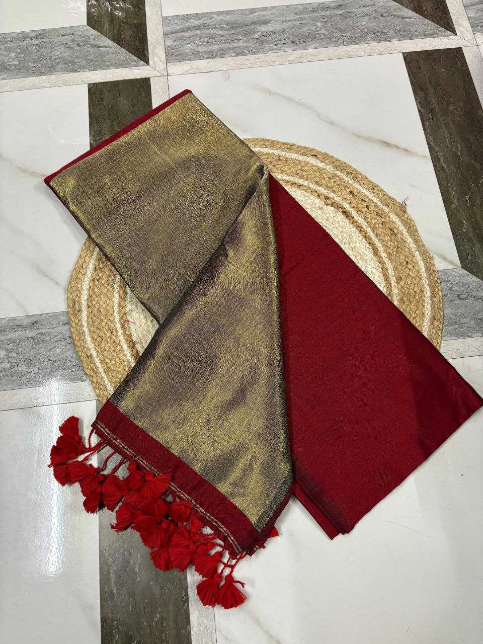 Ynf Khadi Cotton KESH525 KHADI ZARI Sarees Wholesale Uniform Sarees Plain Sarees Festive Sarees Manufacturer- Kapda Export