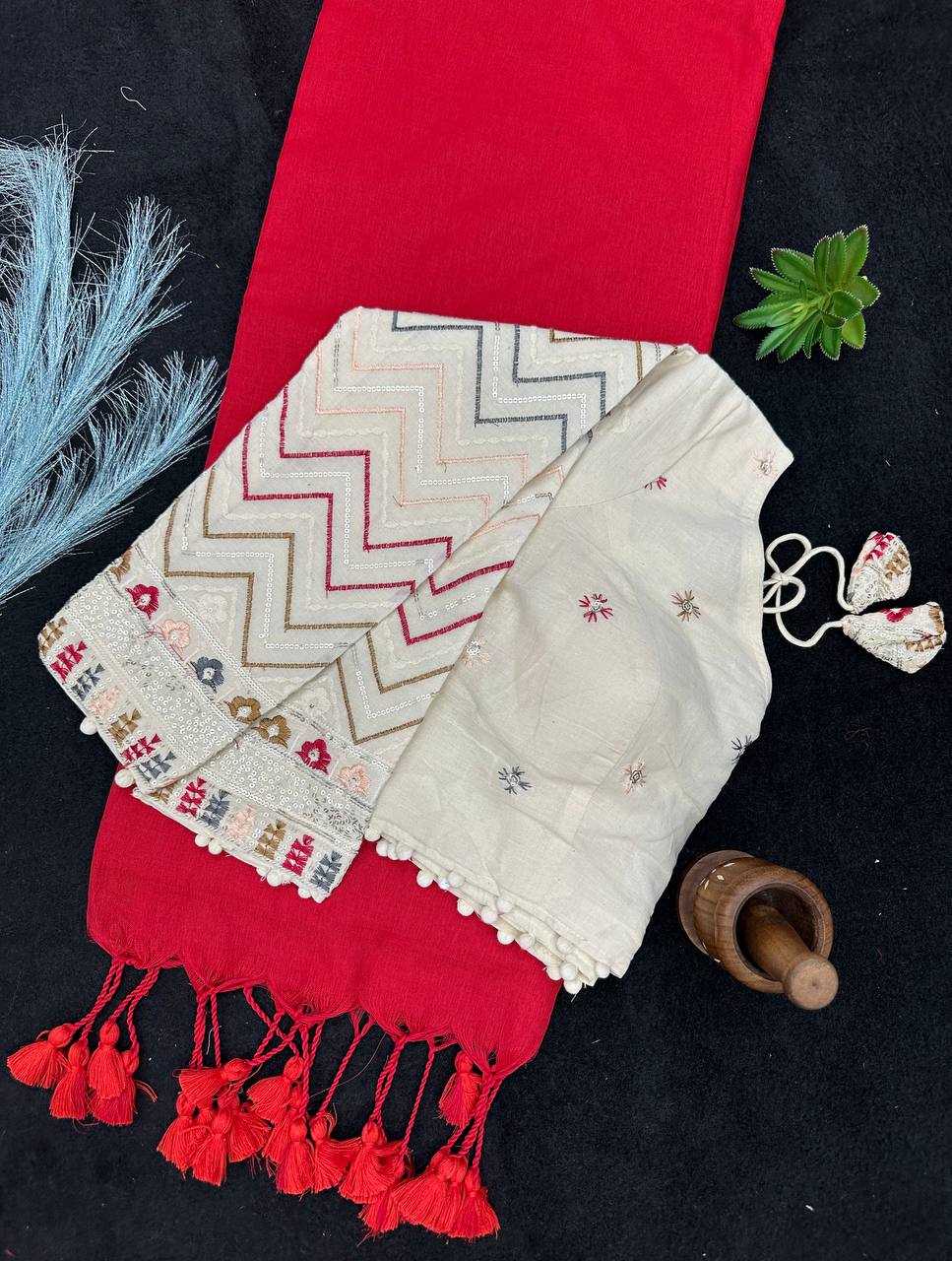 Ynf Khadi Cotton KESH653 18 Sarees Readymade Blouses Wholesale Designer Blouse Cotton Blouse Party Wear Blouse Manufacturer- Kapda Export