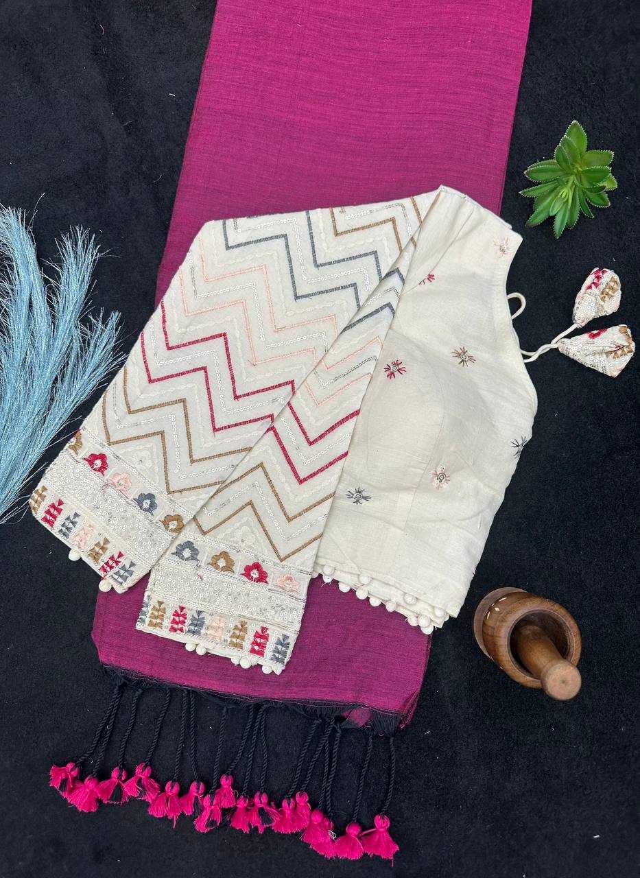 Ynf Khadi Cotton KESH653 18 Sarees Readymade Blouses Wholesale Designer Blouse Cotton Blouse Party Wear Blouse Manufacturer- Kapda Export