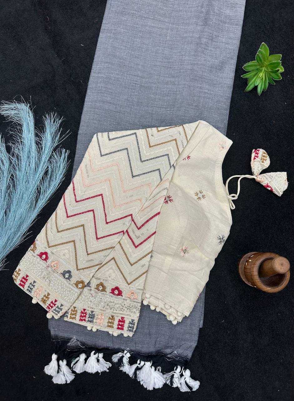 Ynf Khadi Cotton KESH653 18 Sarees Readymade Blouses Wholesale Designer Blouse Cotton Blouse Party Wear Blouse Manufacturer- Kapda Export