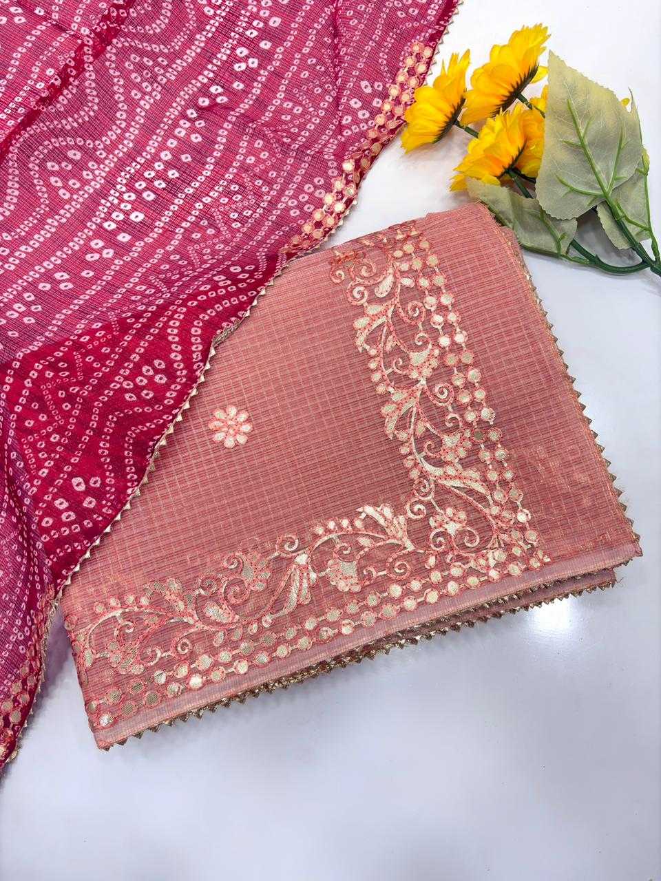 Ynf Kota Checks KESH592 gottapati Sarees Wholesale Zari Sarees Bandhani Sarees Kora Sarees Manufacturer- Kapda Export