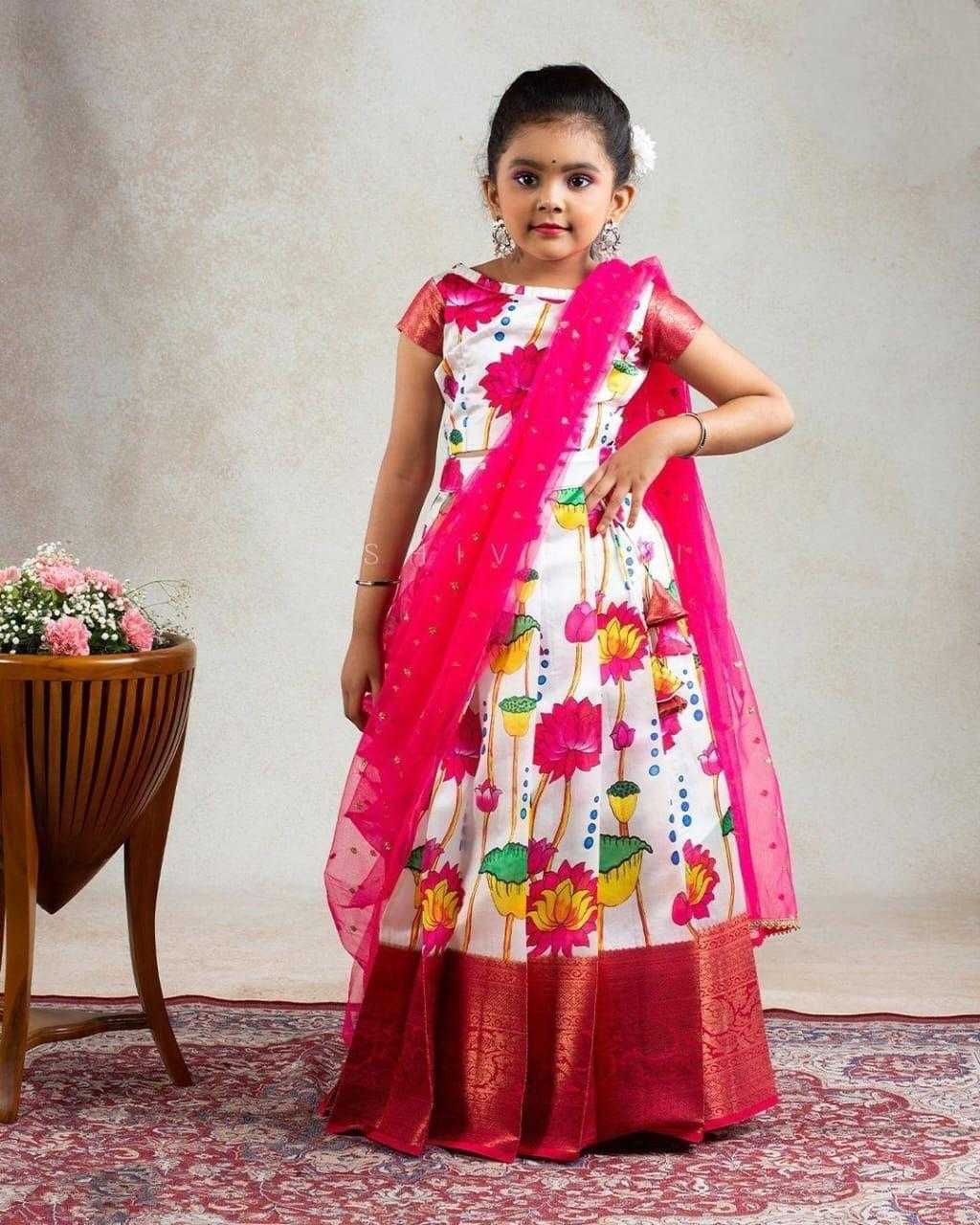 Ynf Lichi Silk RIN235 Lichi Silk Kids Wear Wholesale Ethnic Dresses For Kids Kids Lehenga Choli Kids Festive Wear Manufacturer- Kapda Export
