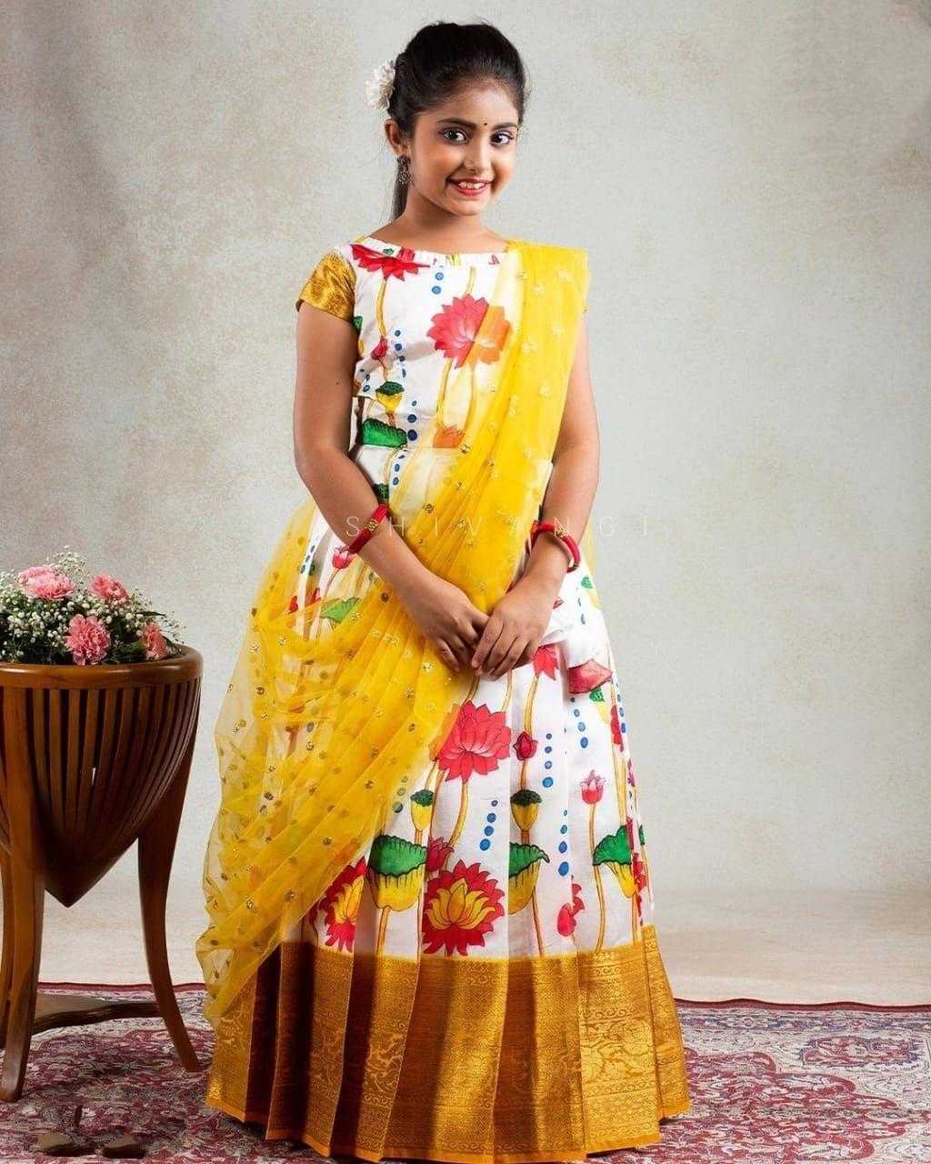 Ynf Lichi Silk RIN235 Lichi Silk Kids Wear Wholesale Ethnic Dresses For Kids Kids Lehenga Choli Kids Festive Wear Manufacturer- Kapda Export