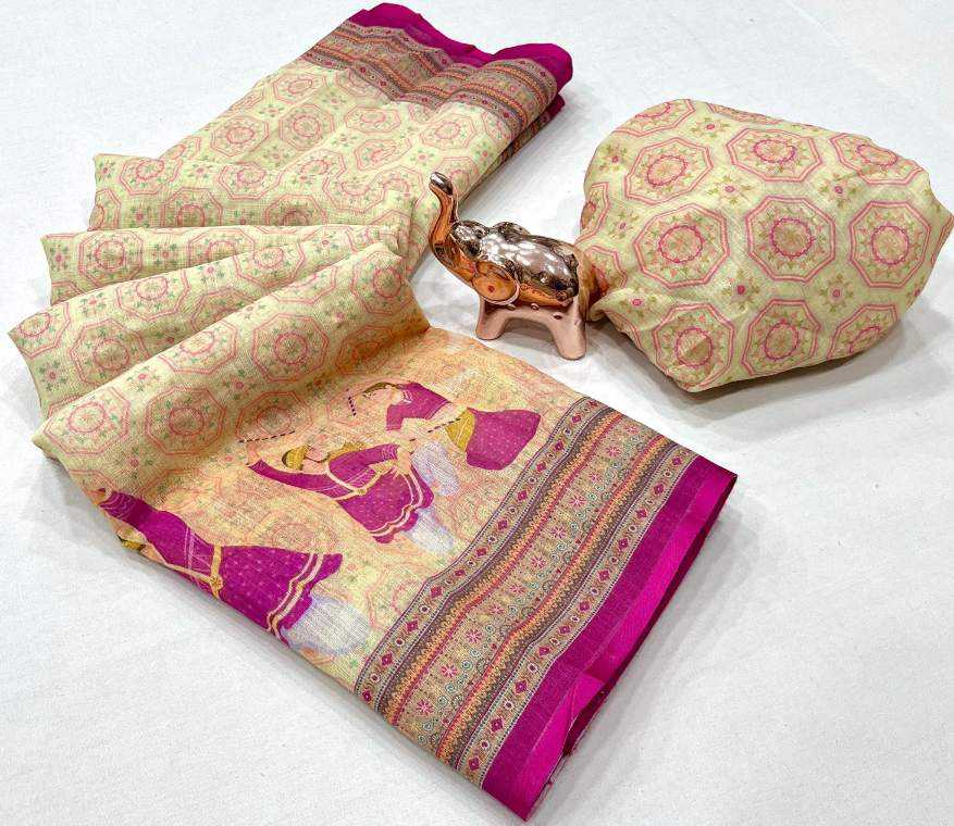 Ynf Linen KESH695 NAVRATRI Sarees Festive Collections Wholesale Floral Sarees Festive Sarees Navratri Dresses Manufacturer- Kapda Export