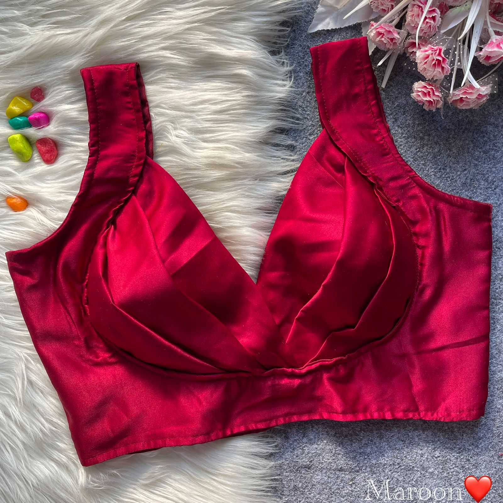 Ynf Malay Satin Silk KESH411 amina Readymade Blouses Wholesale Blouse Cotton Blouse Party Wear Blouse Manufacturer- Kapda Export