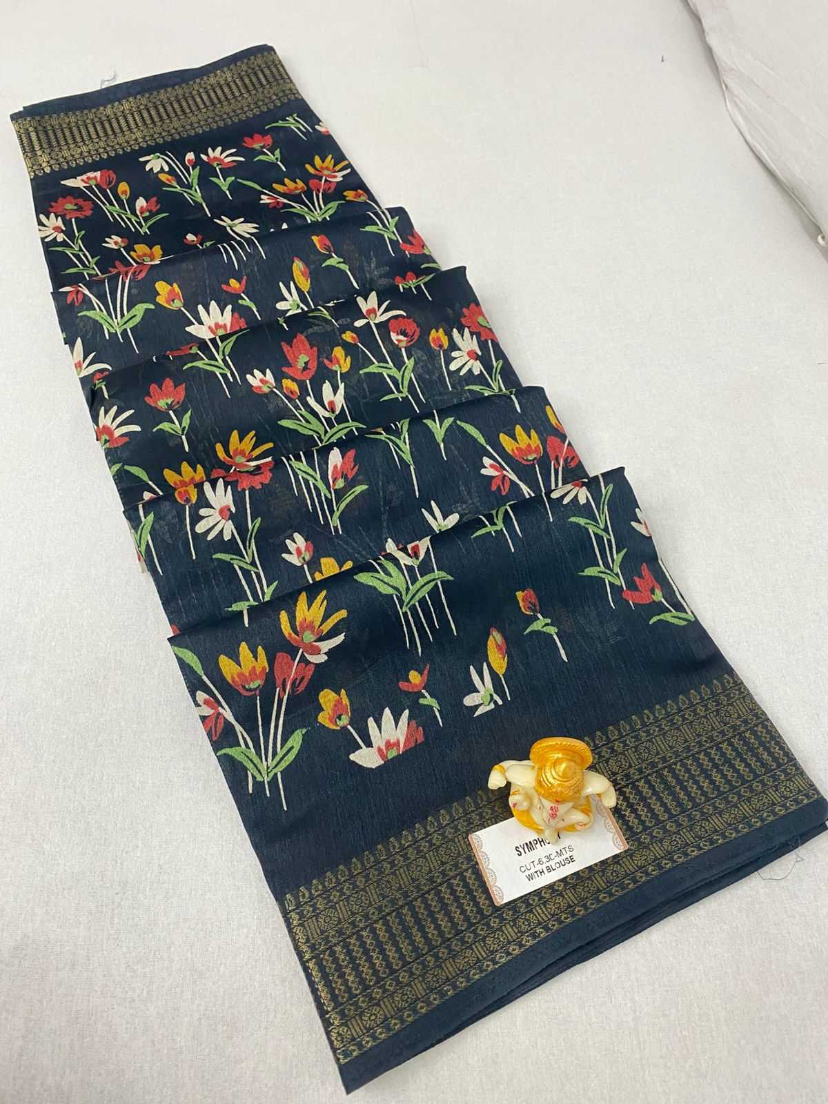 Ynf Muslin Cotton KESH718 SYMPHONY Sarees Wholesale Batik Sarees Embroidered Sarees Bandhani Bandhej Sarees Manufacturer- Kapda Export