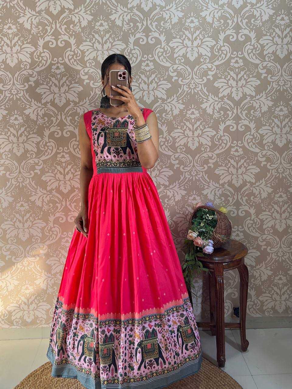 Ynf Muslin Silk KESH655 105 Gowns Festive Collections Wholesale Anarkali Gown Silk Gowns Navratri Dresses Manufacturer- Kapda Export