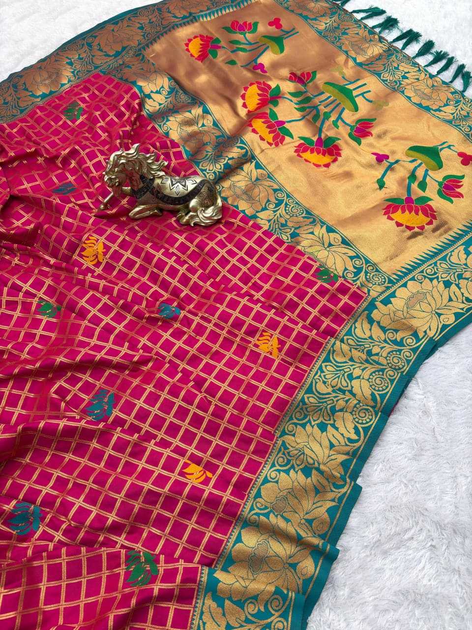 Ynf Paithani Silk KESH692 SIYA Silk Sarees Festive Collections Wholesale Paithani Sarees Silk Sarees With Contrast Pallu Silk Sarees With Blouse Manufacturer- Kapda Export