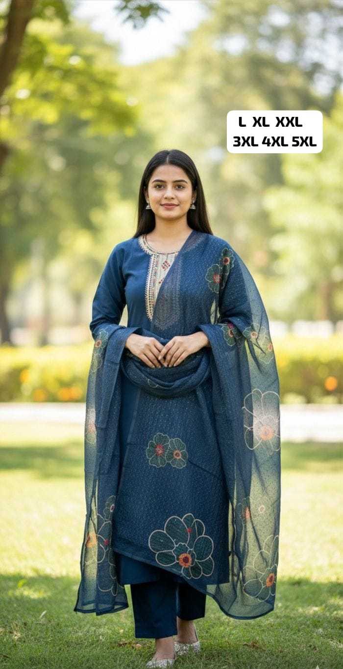 Ynf Premium Roman Silk KESH594 AKSHR Suits & Dresses Festive Collections Wholesale Printed Suits Chanderi Suit Eid Collections Manufacturer- Kapda Export