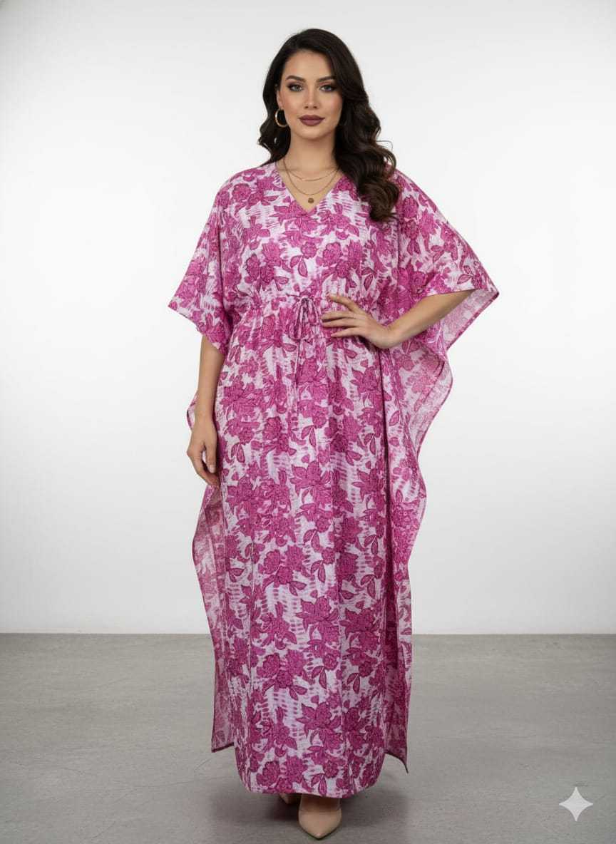 Ynf Pure Cotton KESH585 173 Suits & Dresses Western Wears Wholesale Casual Dresses Kaftan Dresses Night Wear Manufacturer- Kapda Export