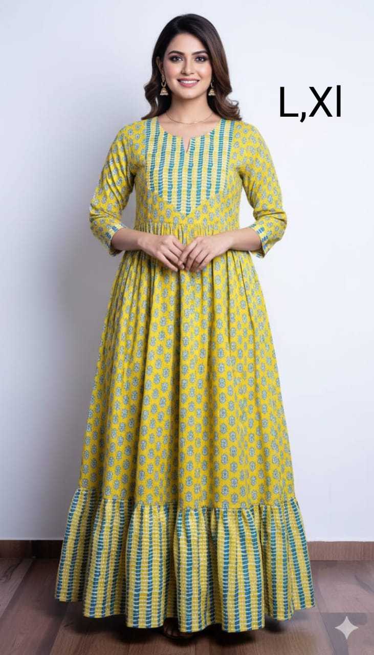 Ynf Pure Cotton KESH585 174 Suits & Dresses Western Wears Wholesale Maxi Dresses A-Line Dresses Cotton Dresses Manufacturer- Kapda Export