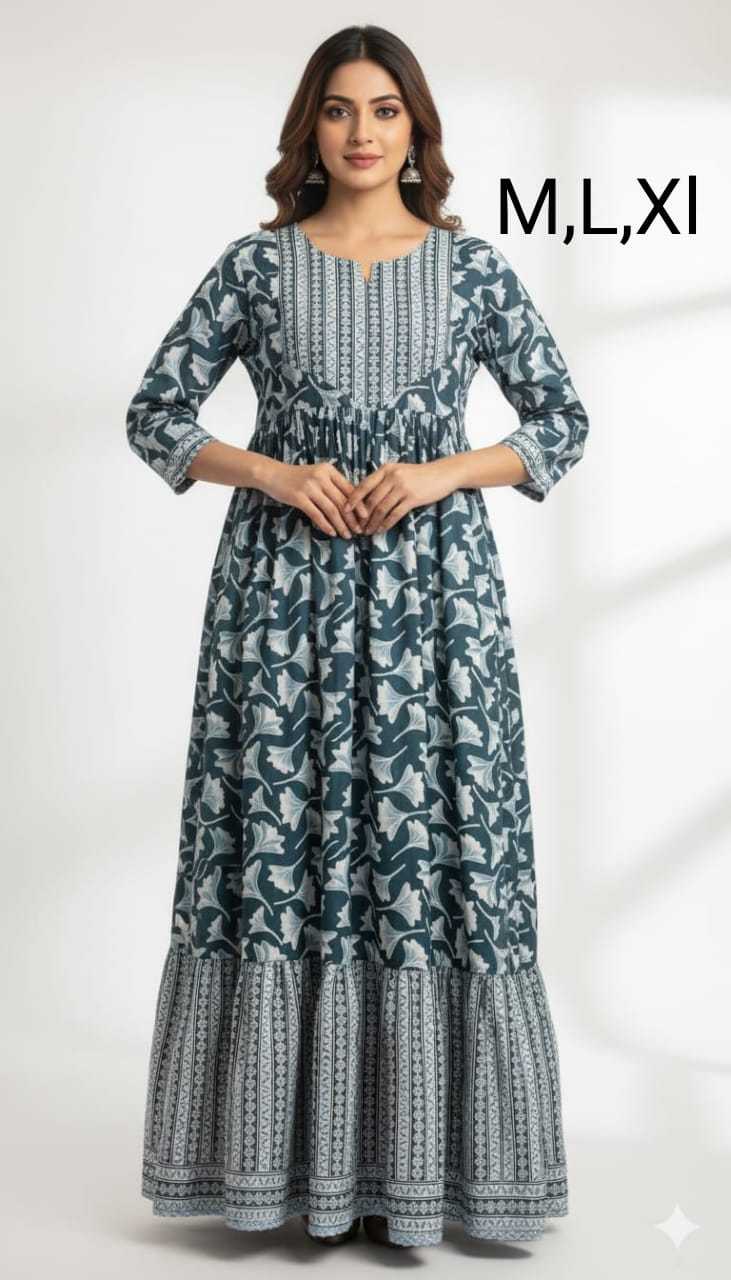 Ynf Pure Cotton KESH585 174 Suits & Dresses Western Wears Wholesale Maxi Dresses A-Line Dresses Cotton Dresses Manufacturer- Kapda Export