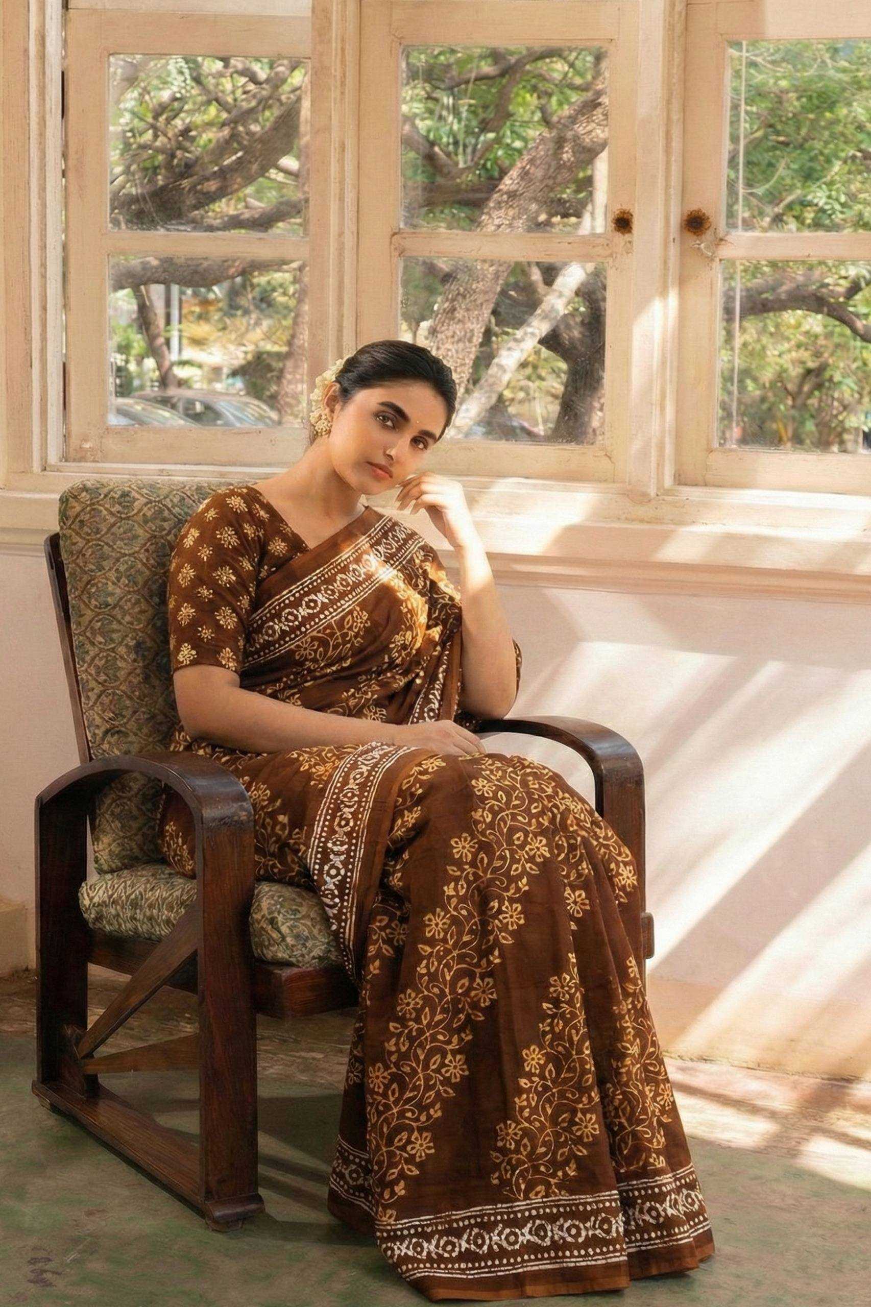 Ynf Pure Cotton RIN229 JINSHI Sarees Wholesale Designer Sarees Block Print Sarees Cotton Sarees Manufacturer- Kapda Export