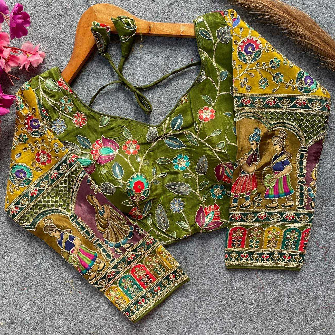 Ynf Pure Crepe KESH426 POSITION Readymade Blouses Wholesale Designer Blouse Embroidered Blouses Party Wear Blouse Manufacturer- Kapda Export