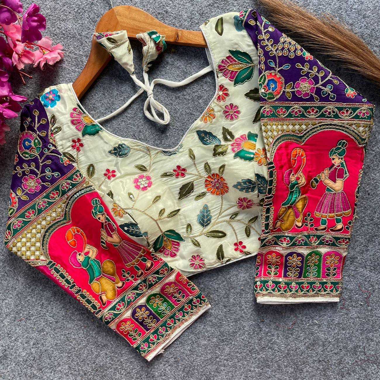 Ynf Pure Crepe KESH426 POSITION Readymade Blouses Wholesale Designer Blouse Embroidered Blouses Party Wear Blouse Manufacturer- Kapda Export