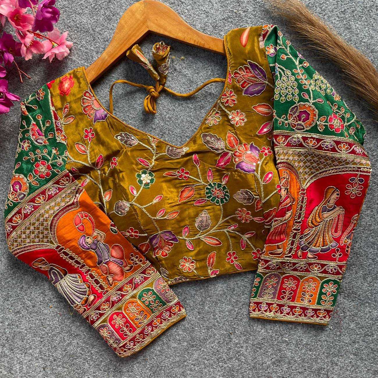 Ynf Pure Crepe KESH426 POSITION Readymade Blouses Wholesale Designer Blouse Embroidered Blouses Party Wear Blouse Manufacturer- Kapda Export