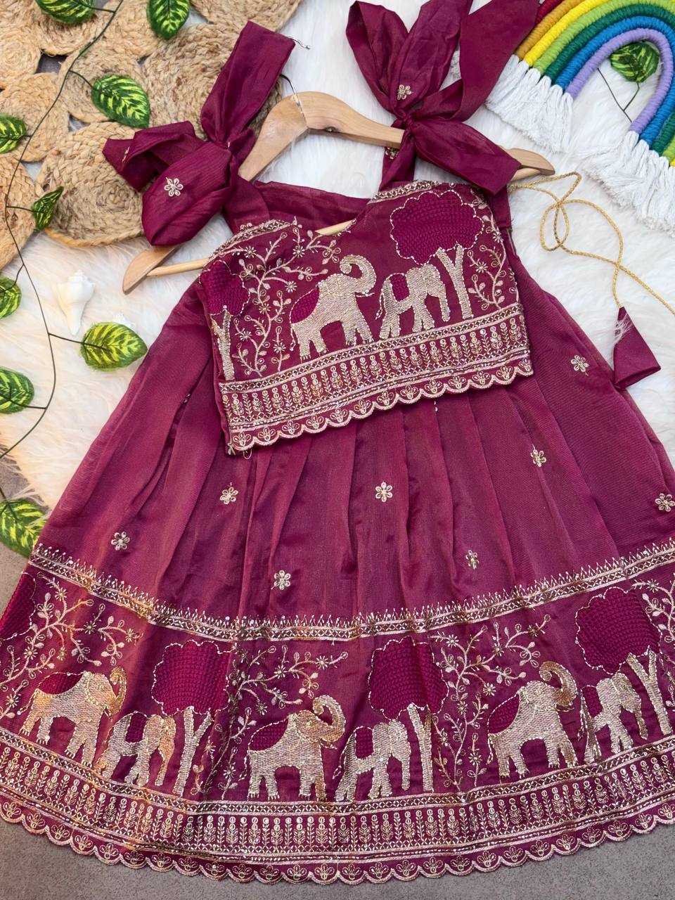 Ynf Pure Soft KESH709 33 Kids Wear Wholesale Kids Lehenga Kids Lehenga Choli Girls Ethnic Wear Manufacturer- Kapda Export