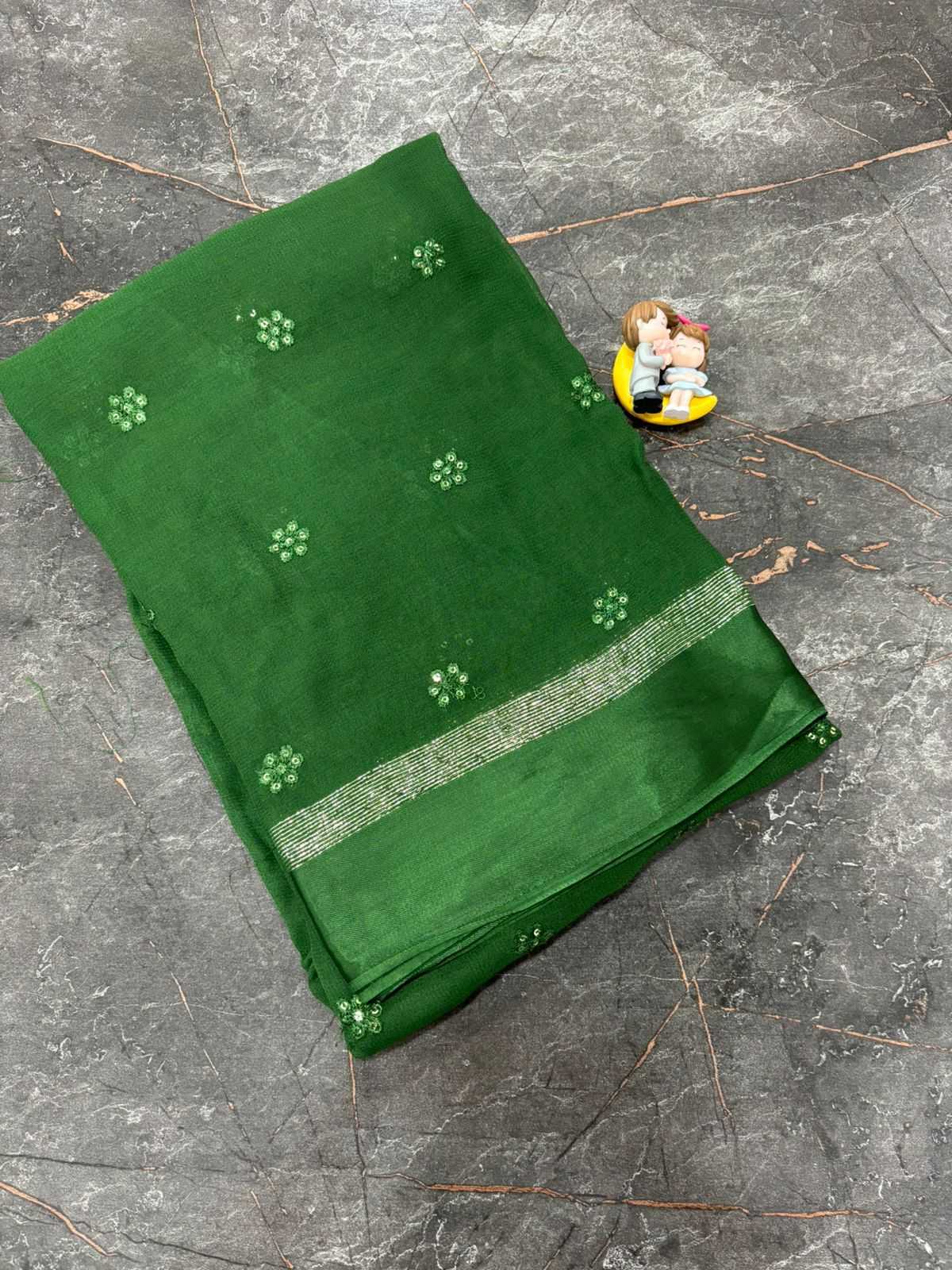 Ynf Pure Viscos KESH691 Satin Patta Sarees Wholesale Sequins Work Saree Viscose Saree Satin Sarees Manufacturer- Kapda Export