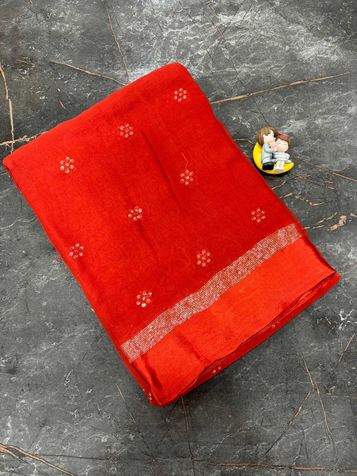 Ynf Pure Viscos KESH691 Satin Patta Sarees Wholesale Sequins Work Saree Viscose Saree Satin Sarees Manufacturer- Kapda Export