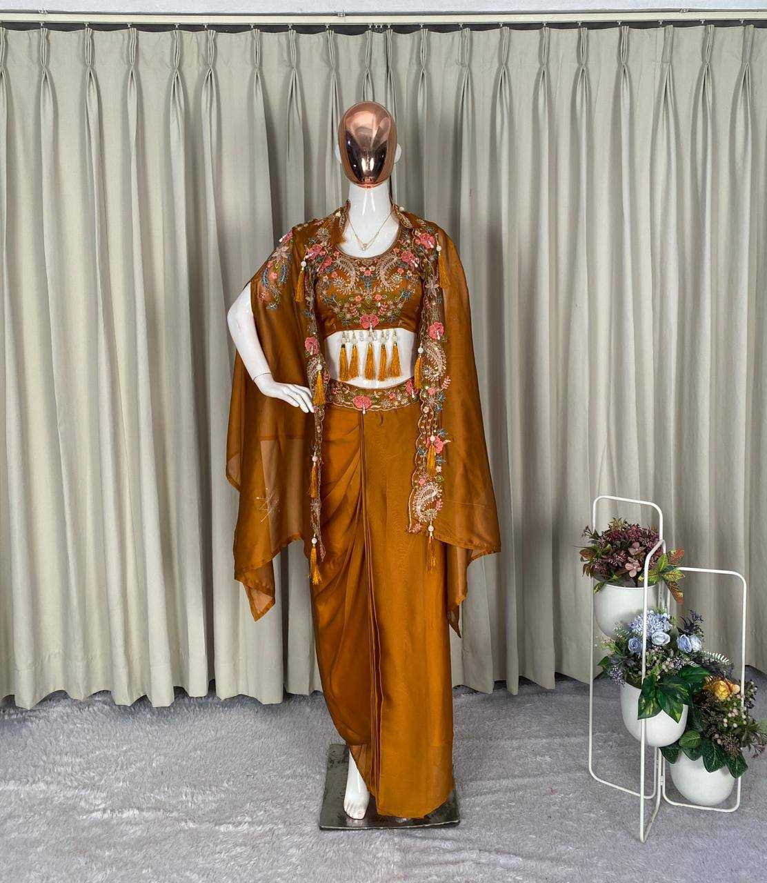 Ynf Rangoli Silk KESH678 425 Kurti Wholesale Embroidered Kurtis Silk Kurtis Kurtis With Dhoti Manufacturer- Kapda Export