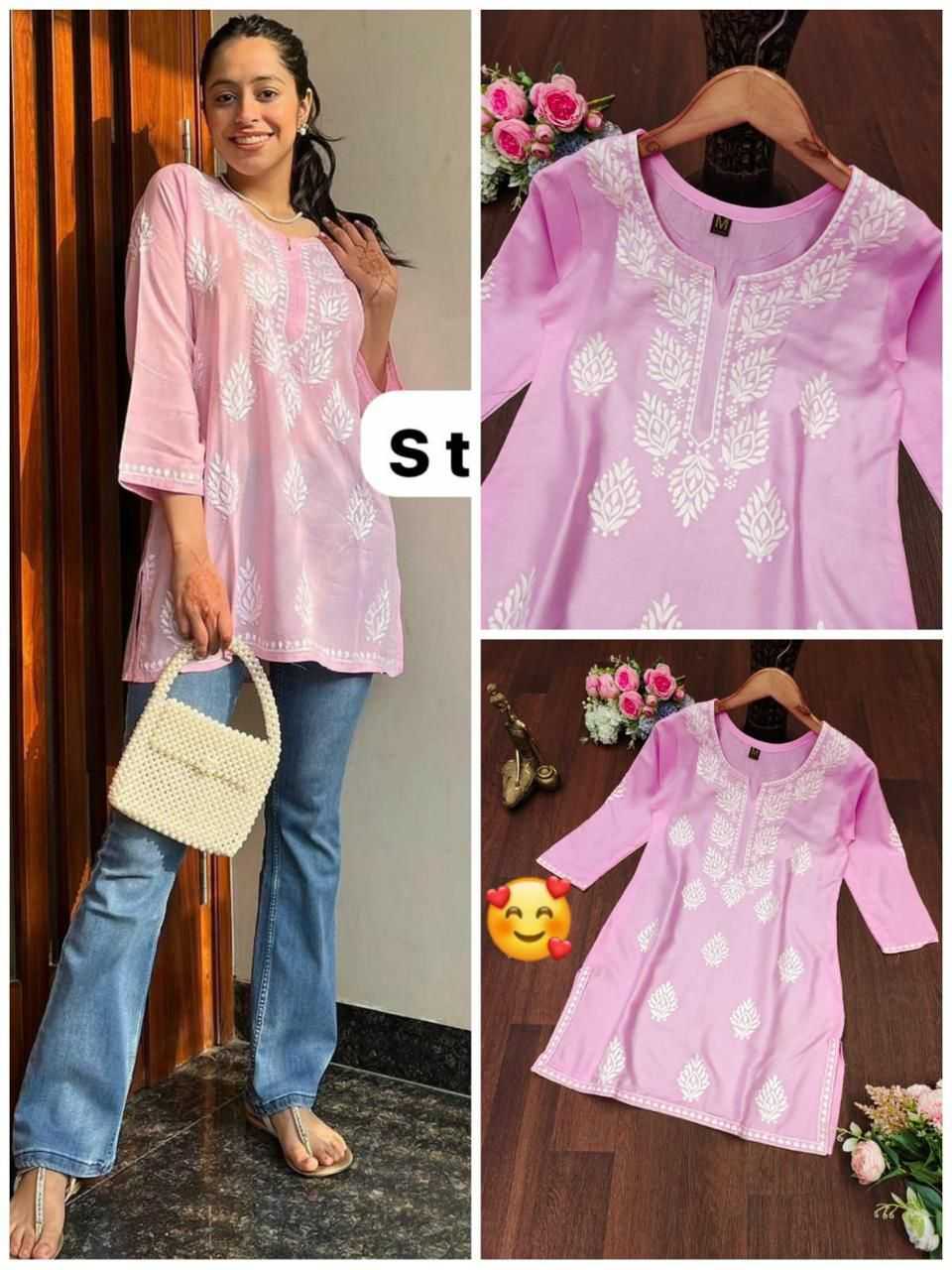 Ynf Rayon KESH502 MF-1107 Kurti Festive Collections Plus Size Collections Wholesale Rayon Kurtis Embroidered Kurtis Chikankari Kurtis Manufacturer- Kapda Export