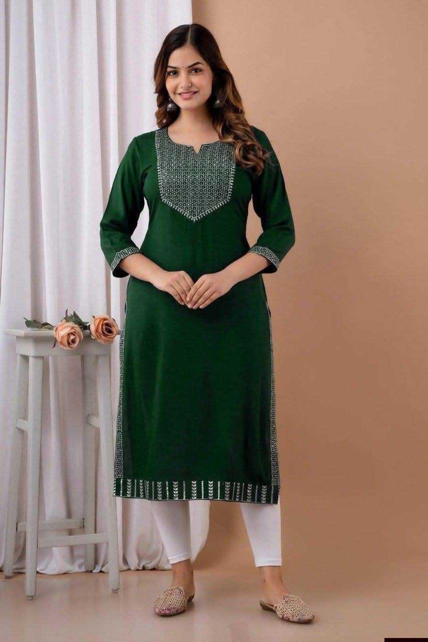 Ynf Reyon Cotton KESH461 220 Kurti Wholesale Casual Kurtis Festive Kurtis Embroidered Kurtis Manufacturer- Kapda Export