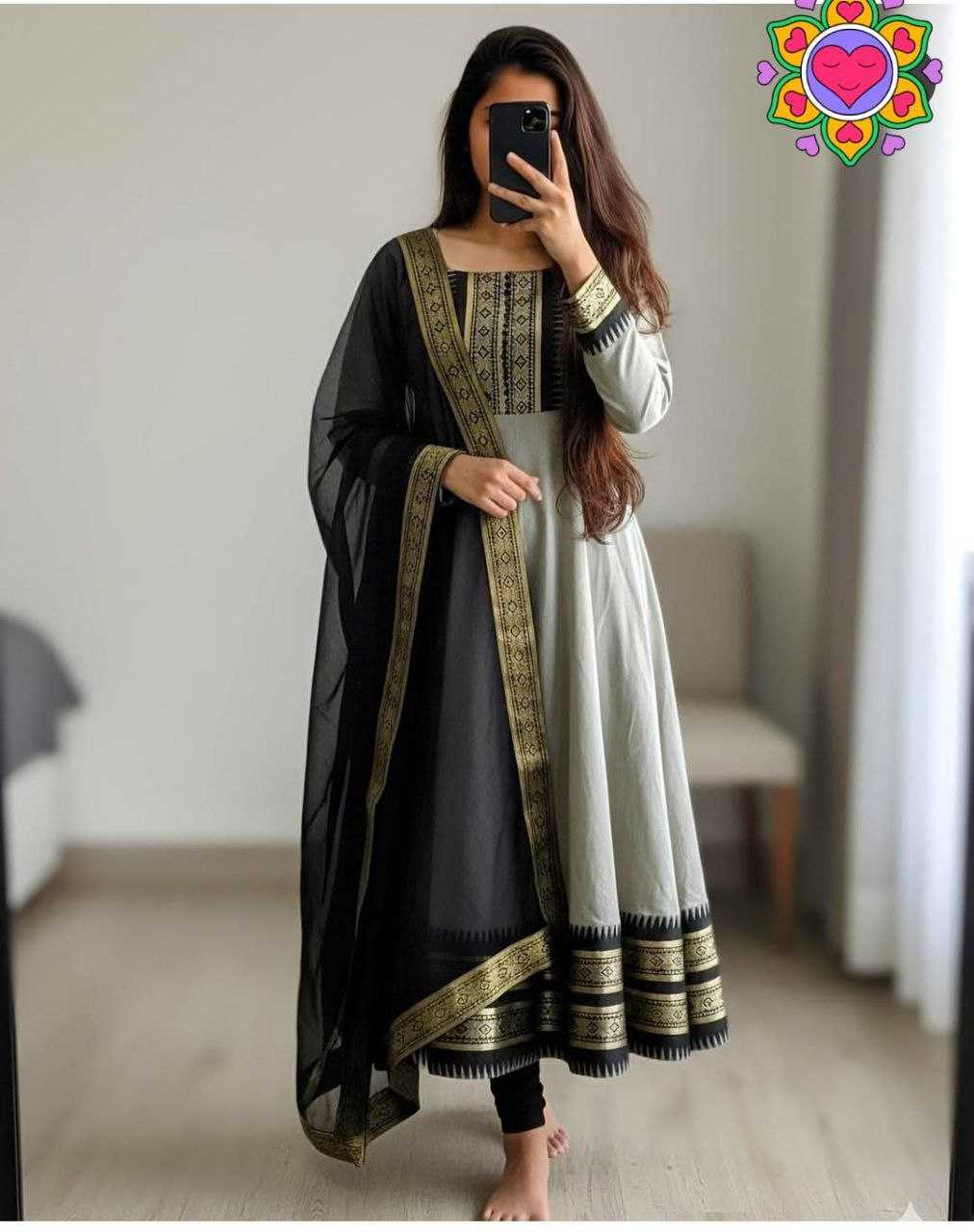 Ynf Silk Cotton KESH550 316 Gowns Wholesale Party Gowns Evening Gowns Designer Gowns Manufacturer- Kapda Export