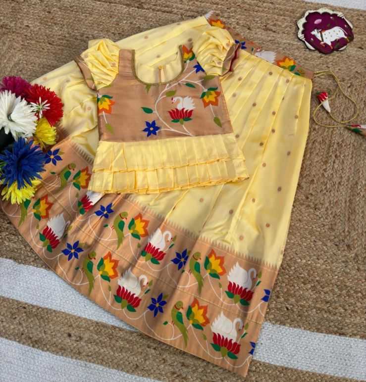 Ynf Silk Cotton RIN235 Flaired Kids Wear Wholesale Kids Lehenga Kids Ethnic Wear Kids Traditional Outfits Manufacturer- Kapda Export